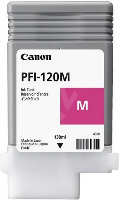 Cartus cerneala Canon PFI-120M, magenta, capacitate 130ml, pentru Canon TM 200 205 300 305.