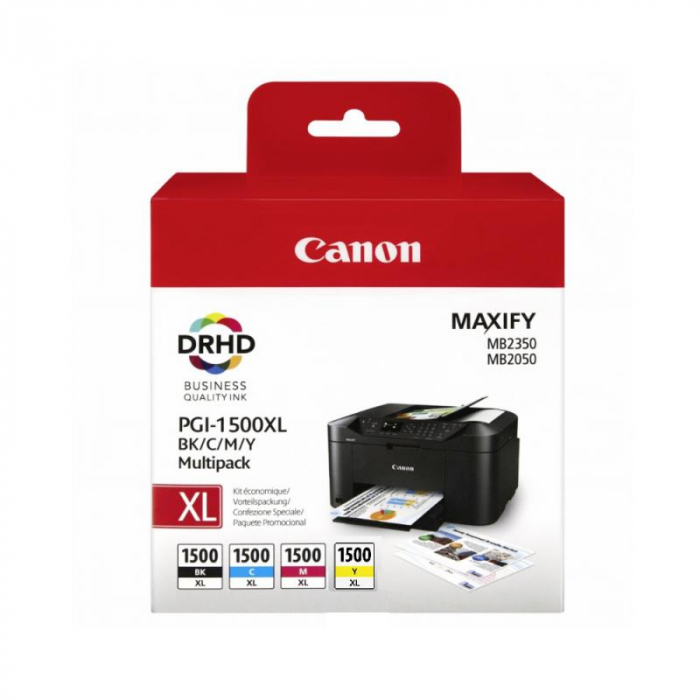 Cartus cerneala Canon PGI1500XLMULTI, multipack, Dual Resistant High Density, pentru Canon Maxify MB2350, MB2050.