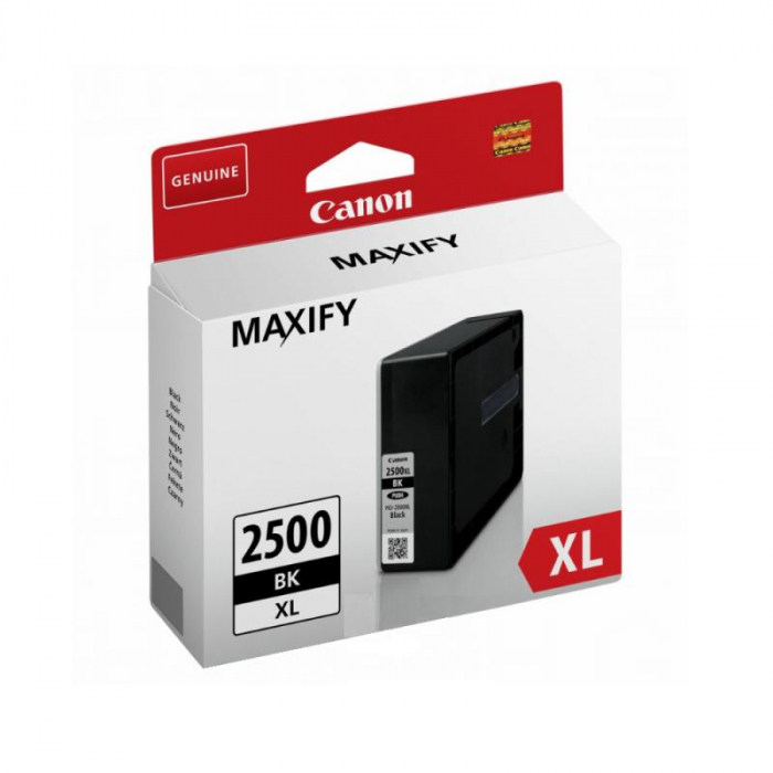 Cartus cerneala Canon PGI2500XLB, black, Dual Resistant High Density, capacitate 70.9ml 2500 pagini,pentru Canon Maxify IB4050, MB5050, MB5350