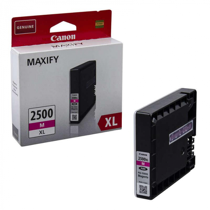 Cartus cerneala Canon PGI2500XLM, magenta, Dual Resistant High Density, capacitate 19.3ml 1295 pagini, pentru Canon Maxify IB4050, MB5050, MB5350