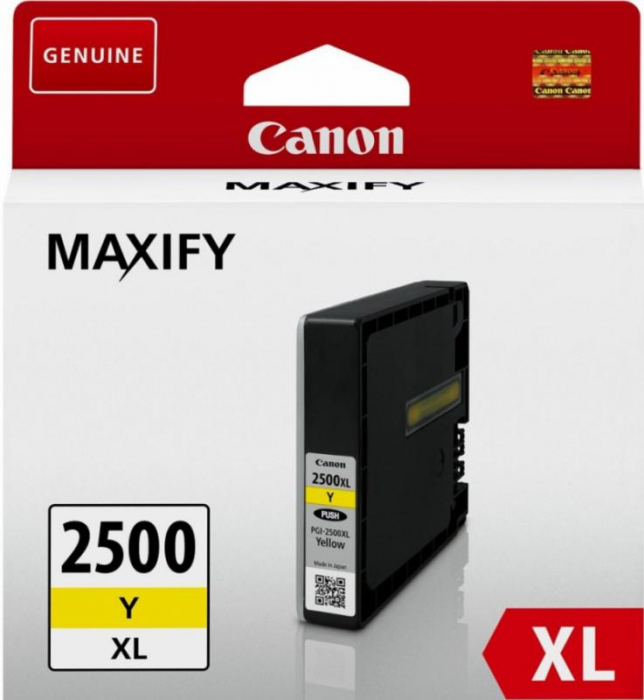 Cartus cerneala Canon PGI2500XLY, yellow, Dual Resistant High Density, capacitate 19.3ml 1520 pagini, pentru Canon Maxify IB4050, MB5050, MB5350