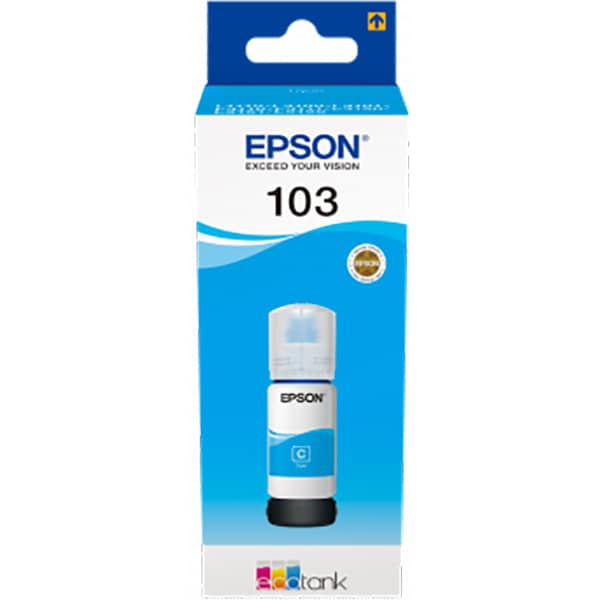 Cartus cerneala Epson 103 ECOTANK , cyan, capacitate 70ml, pentru L1110, L1110 CIS, L1110 MEAF, L3100 CIS, L3101 CIS, L3110, L3110 CIS, L3110 MEAF, L3111.