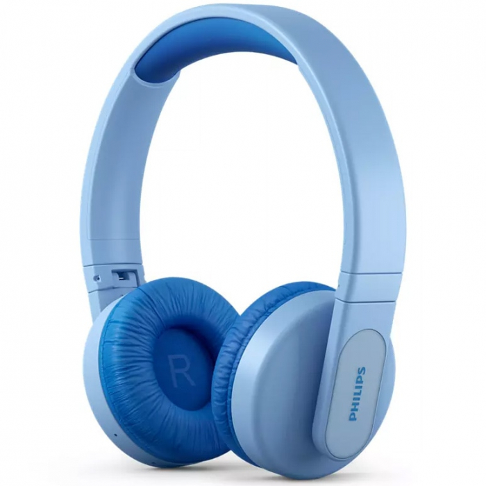 Casti audio over the ear Philips Kids, Lighting, Bluetooth, autonomie 28 ore, albastre