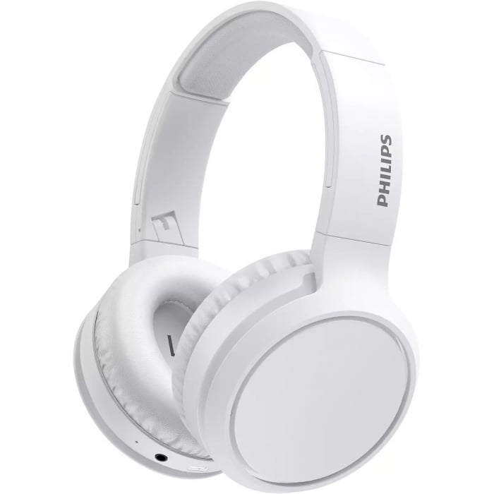 Casti Audio Over the ear Philips, TAH5205WT 00, Bluetooth, Autonomie 29h, alb