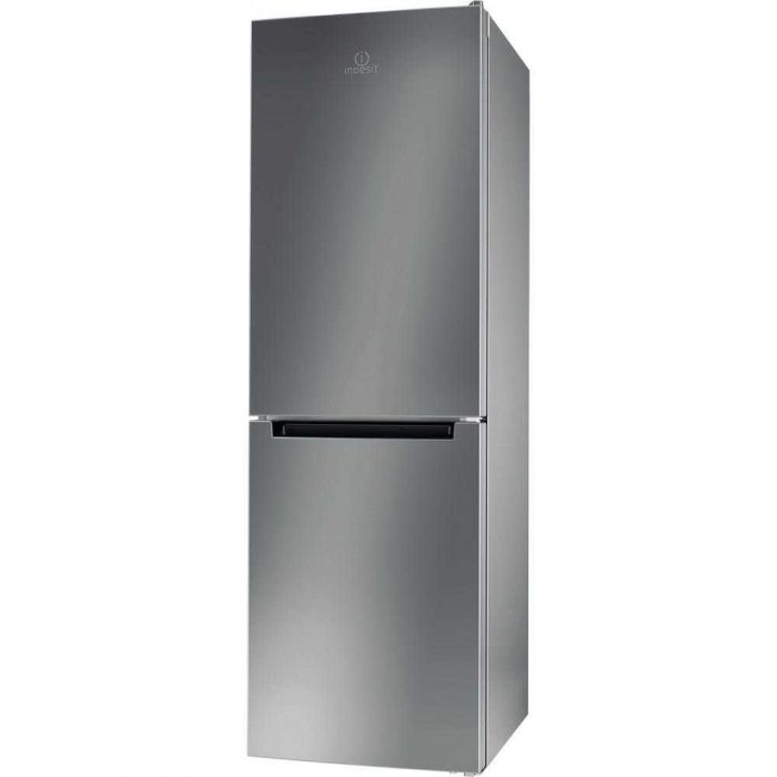 Combina frigorifica Indesit LI8 SN2E X, Capacitate 328 l, No Frost, Clasa E, Pure Wind, Aircooler, H 188.9 cm, Inox