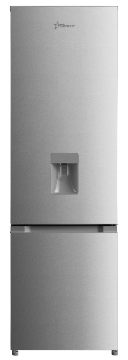 Combina frigorifica STARCREST SC-259WD-IX, 259 L, Clasa E, Dozator Apa, Less Frost, Termostat reglabil, Iluminare LED, Picioare ajustabile, Usi reversibile, H 177.3 cm, Inox [1]