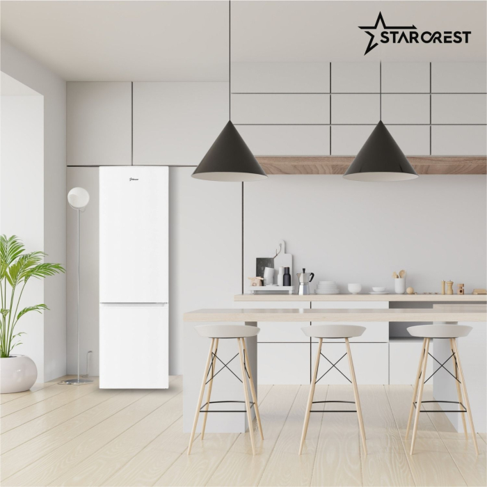 Combina frigorifica STARCREST SC-268WH-E, 268 L, Clasa E, Less Frost, Termostat reglabil, Iluminare LED, Picioare ajustabile, Usi reversibile, H 178 cm, Alb [8]