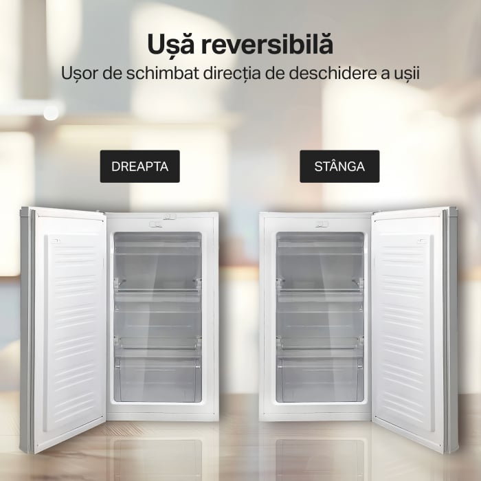 Congelator STARCREST SUF-63WH, Clasa E, Capacitate 63 L, 3 sertare, H 82.5 cm, Alb [8]