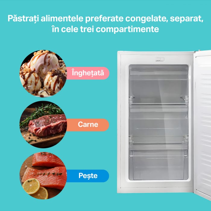 Congelator STARCREST SUF-63WH, Clasa E, Capacitate 63 L, 3 sertare, H 82.5 cm, Alb [5]