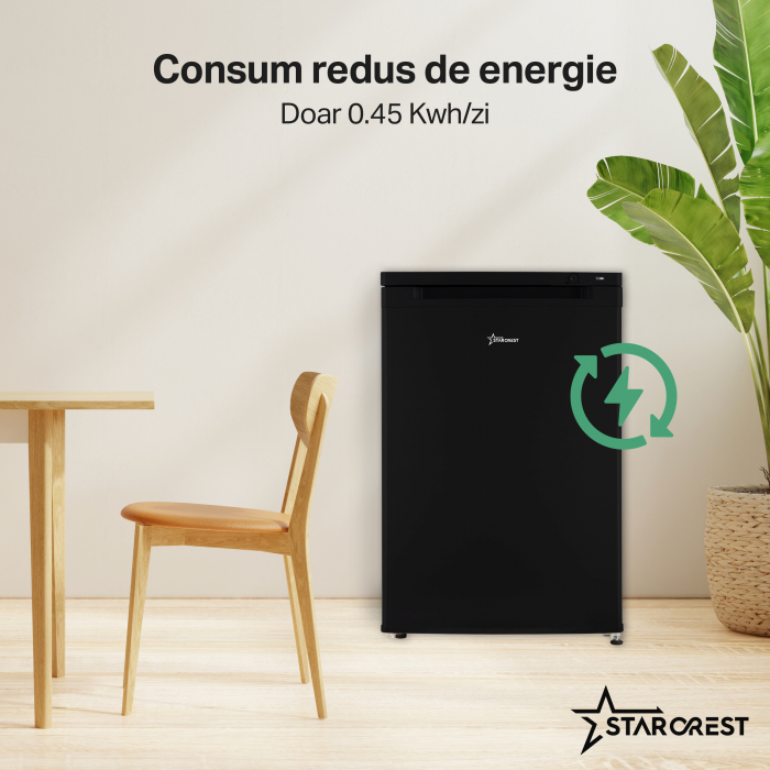 Congelator STARCREST SUF-86BK, Clasa E, Capacitate 80 L, 3 sertare, H 84.5 cm, Negru [5]