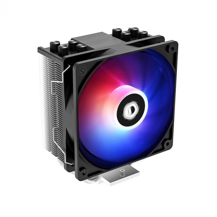 Cooler procesor ID-Cooling SE-214-XT iluminare rainbow, 4 heatpipe-uri din cupru direct touch de 6mm, putere de racire de pana la180W TDP, 1x 120mm Hydraulic Bearing Rainbow LED fan (500 200 1500 10%R