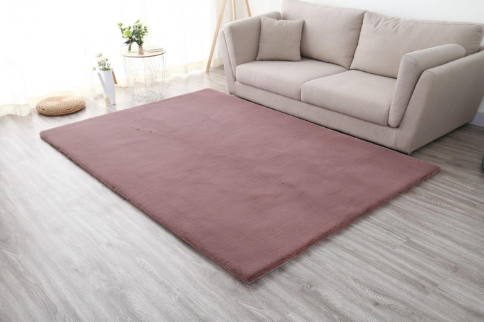 Covor Heinner Shaggy soft blanita Mov 50x90 cm