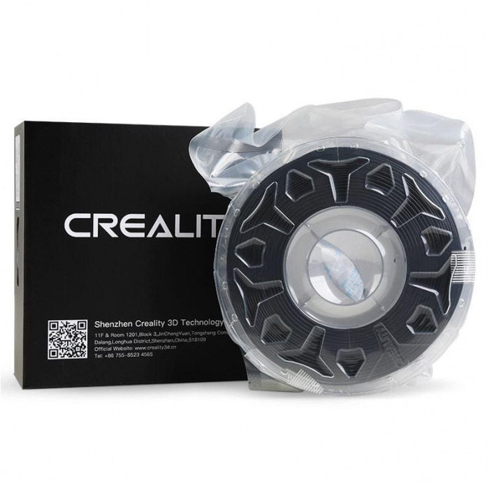 CREALITY CR PETG 3D Printer Filament, black, Printing temperature: 230-250 C, Filament diameter: 1.75mm, Tensile strength: 49MPa, Size of filament wheel: Diameter 200mm, height 66mm, hole diameter 53m