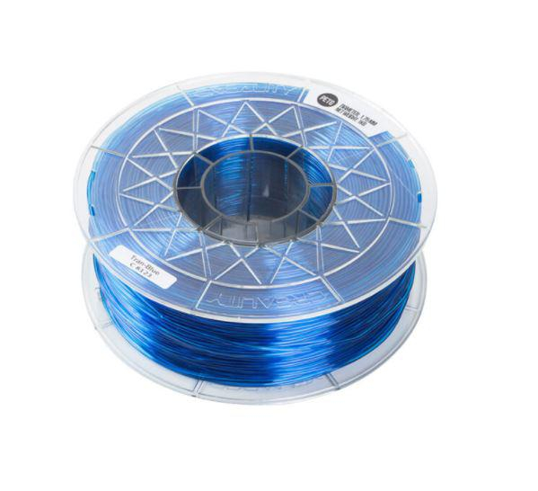 CREALITY CR PETG 3D Printer Filament, transparent Blue, Printing temperature: 230-250 C, Filament diameter: 1.75mm, Tensile strength: 49MPa, Size of filament wheel: Diameter 200mm, height 66mm, hole d