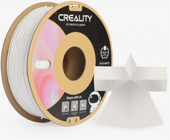 CREALITY CR PLA 3D Printer Filament, matte gypsum white, Printing temperature: 190-220, Filament diameter: 1.75mm, Tensile strength: 60MPa, Size of filament wheel: Diameter 200mm, height 66mm, hole di