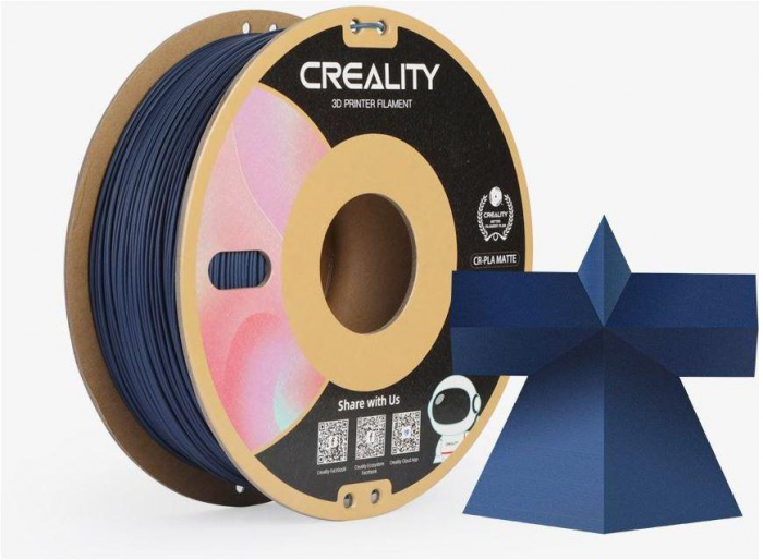 CREALITY CR PLA 3D Printer Filament, matte navy blue, Printing temperature: 190-220, Filament diameter: 1.75mm, Tensile strength: 60MPa, Size of filament wheel: Diameter 200mm, height 66mm, hole diame