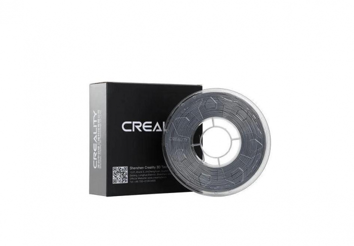 CREALITY CR PLA 3D Printer Filament, silver, Printing temperature: 190-220, Filament diameter: 1.75mm, Tensile strength: 60MPa, Size of filament wheel: Diameter 200mm, height 66mm, hole diameter 56mm.