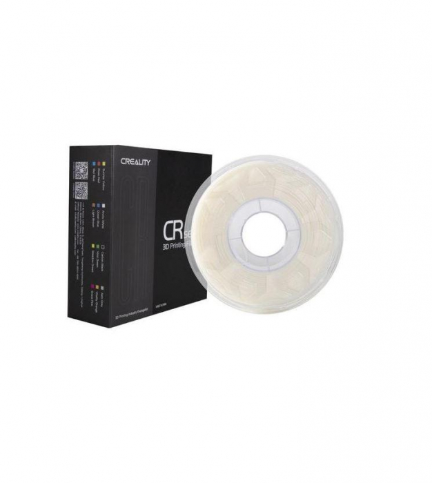 CREALITY CR-TPU 3D Printer Filament, white, Glossy, 1kg, elastic,rezistent UV, Printing temperature: 210-240, Filament diameter: 1.75mm, Size of filament wheel: Diameter 200mm, height 66mm, hole diame