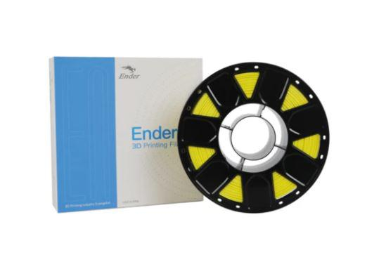 CREALITY ENDER PLA 3D Printer Filament, Yellow, Printing temperature: 200, Filament diameter: 1.75mm, Tensile strength: 60MPa, Size of filament wheel: Diameter 200mm, height 70mm, hole diameter 56mm.