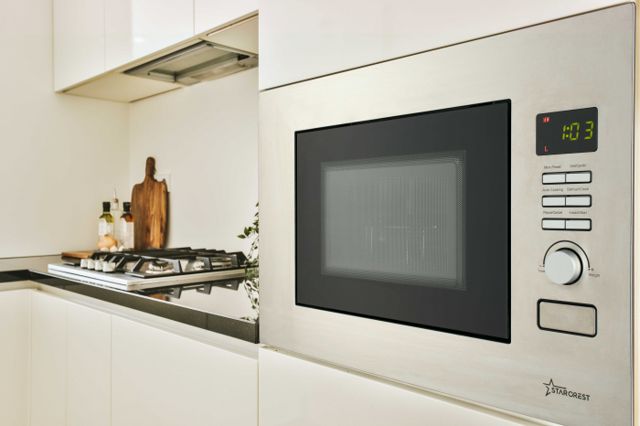 Cuptor cu microunde incorporabil STARCREST SMW-BI20X, 20 L, 800 W, Grill, Control Digital, Display LCD, Inox [2]