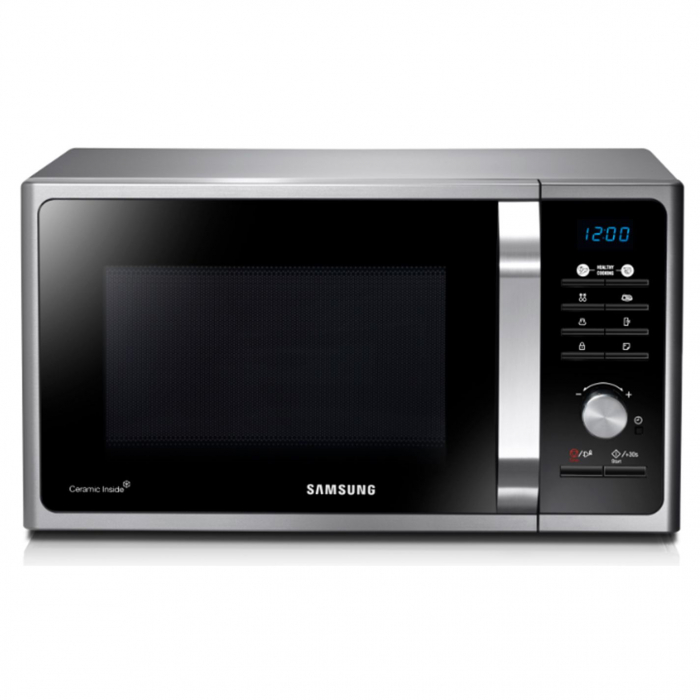 Cuptor cu microunde samsung mg23f301tas, 23 l, 800 w, digital, timer, mod eco, silver