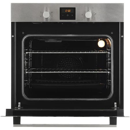 Cuptor electric incorporabil starcrest sbo-6206ix, clasa a, capacitate 60 l, timer digital, 5 functii, autocuratare hidrolitica, inox negru