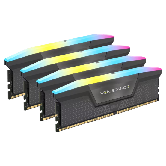 DDR5, 6000MT s 64GB 4x16GB DIMM, Unbuffered, 36-36-36-76, Std PMIC, XMP 3.0, VENGEANCE DDR5 Black Heatspreader, Black PCB, 1.35V, for Intel 700 Series
