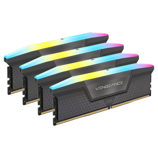 DDR5, 6000MT s 64GB 4x16GB DIMM, Unbuffered, 36-36-36-76, Std PMIC, XMP 3.0, VENGEANCE DDR5 Black Heatspreader, Black PCB, 1.35V, for Intel 700 Series
