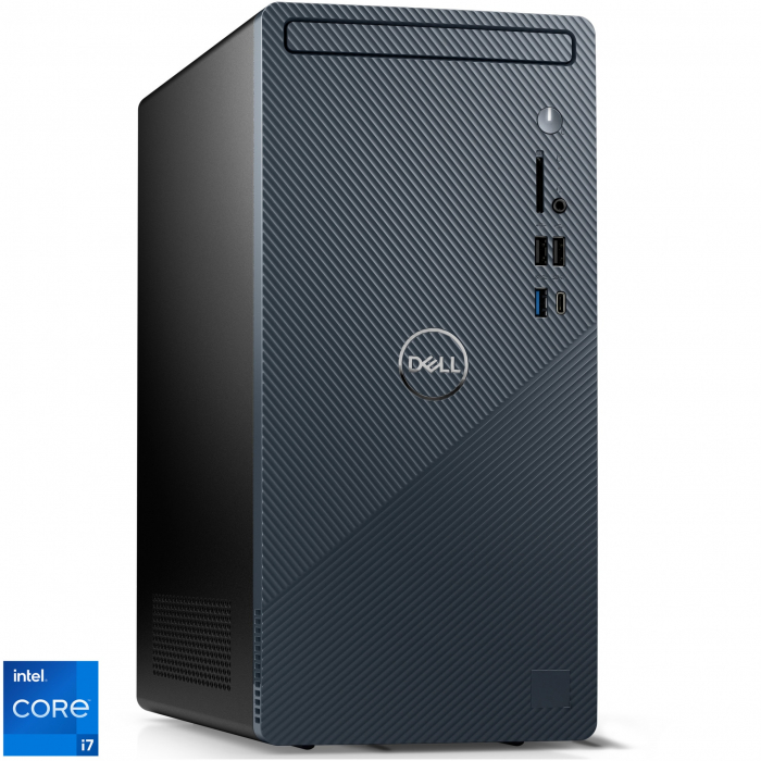 Desktop Inspiron 3020 MT, 300W Bronze EPA Chassis with Fog Blue Front Bezel, 3.0 SD module, CARD READER, 13th Gen Intel Core i7-13700 processor (16-Core, 24MB Cache, 2.1GHz to 5.1GHz), NVIDIA GeForce