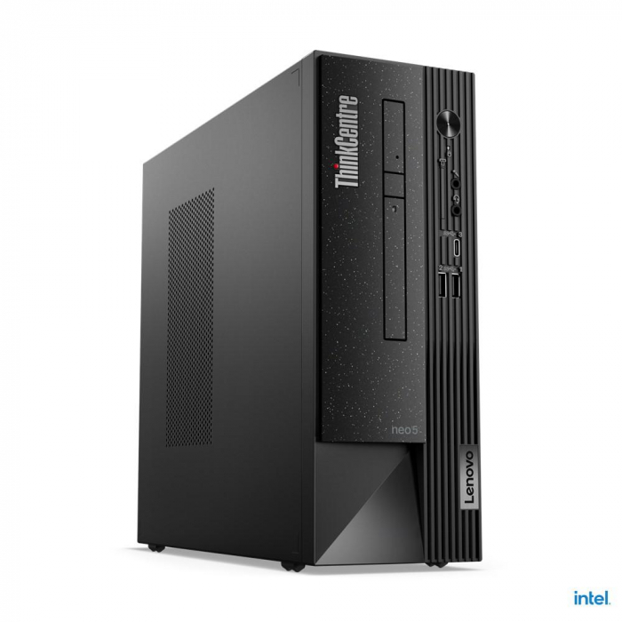 Desktop Lenovo ThinkCentre neo 50s, SFF, Intel Core i3-12100, 4C (4P + 0E) 8T, P-core 3.3 4.3GHz, 12MB, Integrated Intel UHD Graphics 770, 1x 8GB UDIMM DDR4-3200, Two DDR4 UDIMM slots, dual-channe