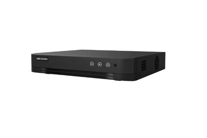 DVR 8 canale Turbo HD Hikvision DS-7208HGHI-K1(S); 5MP; Up to 10-ch IP camera inputs (up to 5 MP),Analog Video Input 8-ch,BNC interface (1.0 Vp-p, 75 I ), supporting coaxitron connection, interfata ret