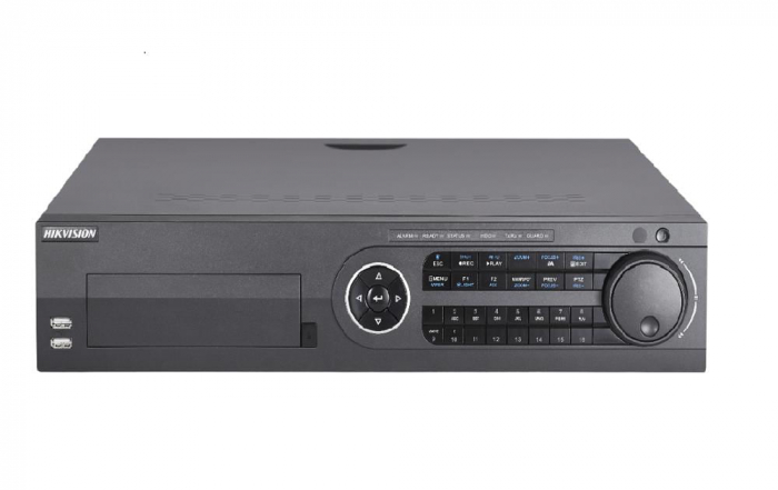 DVR Hikvision TurboHD 16 canale DS-8116HQHI-K8; 3MP; 16 Turbo HD CVI AHD CVBS interface input, 16-ch video16-ch audio input, 2-ch IPvideoin...