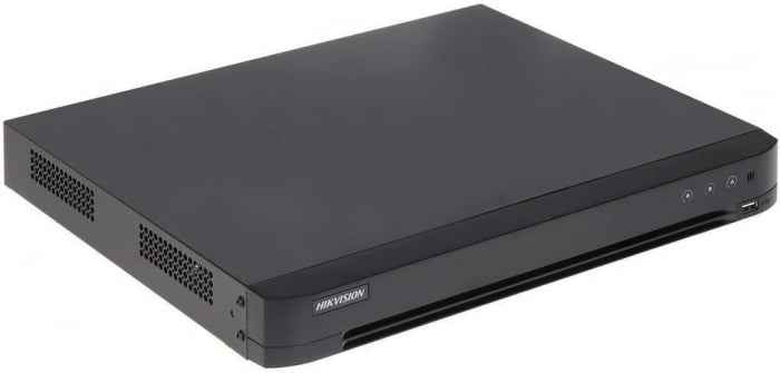 DVR Hikvision TurboHD 16 canale iDS-8116HQHI-M8 S 8 SATA interfaces and 1 eSATA interface smart search for efficient playback, 2 self-adaptive 10 100 1000 Mbps Ethernet interfaces,resolution: 4 MP 4