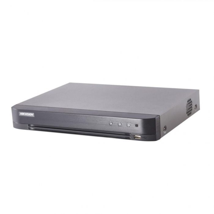 DVR Hikvision TurboHD DS-7208HUHI-K2 P; 5MP; 8 Turbo HD AHD Analog interface input, 8-ch video and 4-ch audio input, 2 SATA interfaces, H. 265 H....
