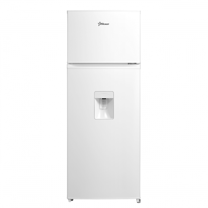 RESIGILAT - Frigider cu 2 usi STARCREST SF-204WD-WHE, 199 L, Clasa E, Dozator Apa, Iluminare LED, Termostat Ajustabil, Usi reversibile, H 143 cm, Alb - Copie