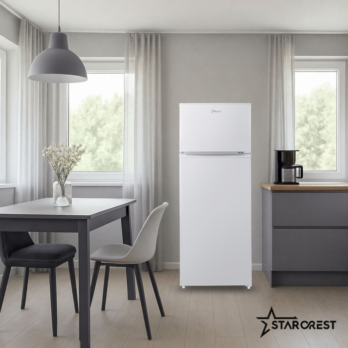 Frigider cu 2 usi STARCREST SF-210WH-E, 210 L, Clasa E, Iluminare LED, Termostat Ajustabil, Usi reversibile, H 143 cm, Alb [6]