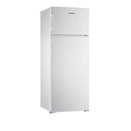Frigider cu doua usi heinner hf-h212a+, 212 l, termostat ajusatbil, usi reversibile, iluminare led, clasa a+, h 143 cm, alb