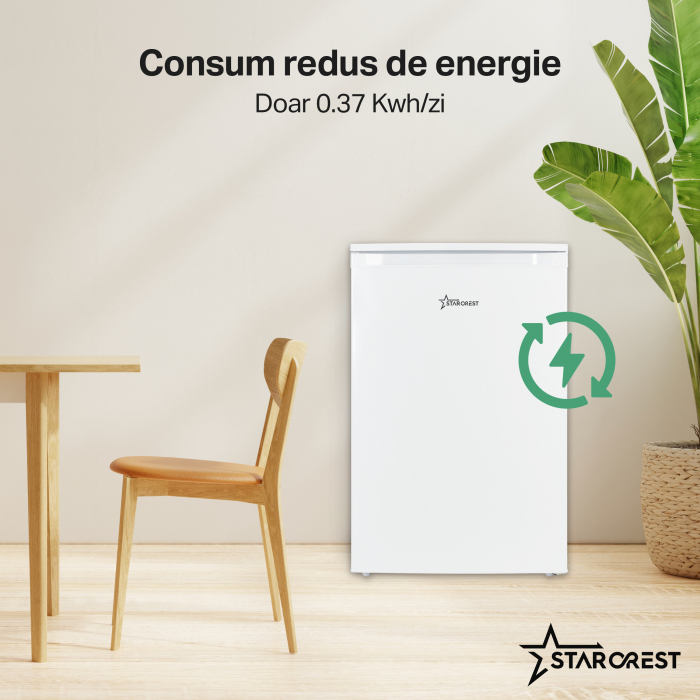 Frigider cu o usa STARCREST SF-115WHE, Clasa E, Capacitate 115L, Iluminare interioara, H 84.7 cm, Alb [4]