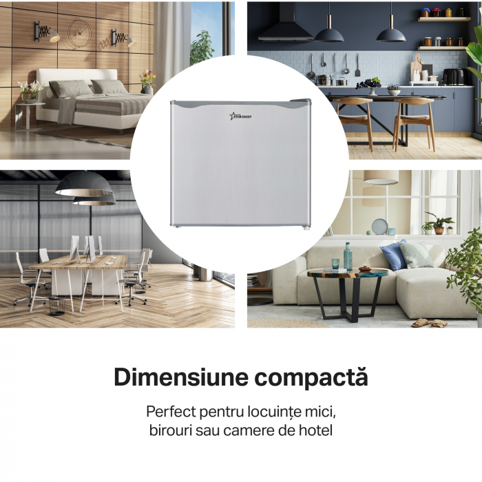 Frigider minibar STARCREST SMB-46SLV, 46 l, Clasa E, H 49.5 cm, Gri [3]