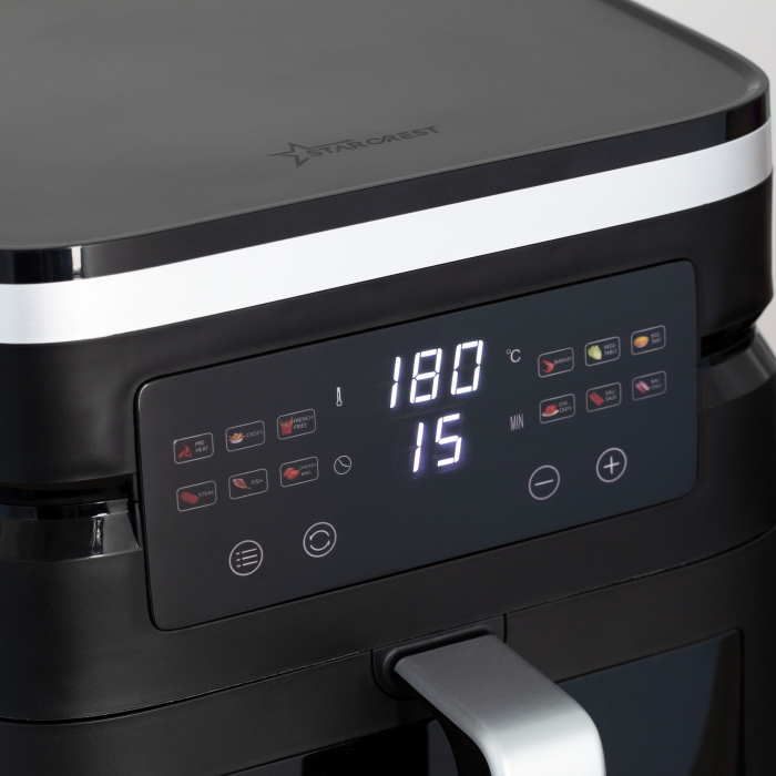 Friteuza cu aer cald STARCREST SFR-7020WBK, 7 Litri,  2 Elemente incalzire superioara / inferioara, 2000 W, Termostat 80 - 200 °C, 12 programe predefinite, Negru [13]