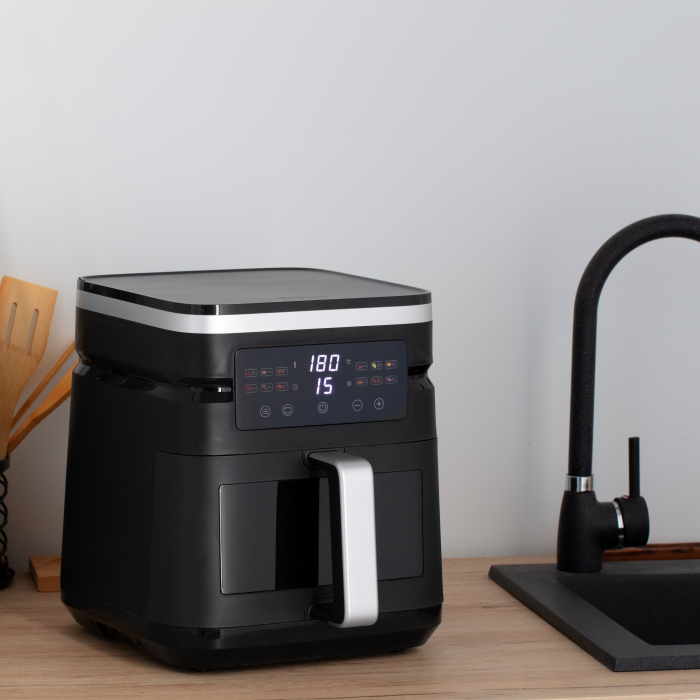 Friteuza cu aer cald STARCREST SFR-7020WBK, 7 Litri,  2 Elemente incalzire superioara / inferioara, 2000 W, Termostat 80 - 200 °C, 12 programe predefinite, Negru [12]