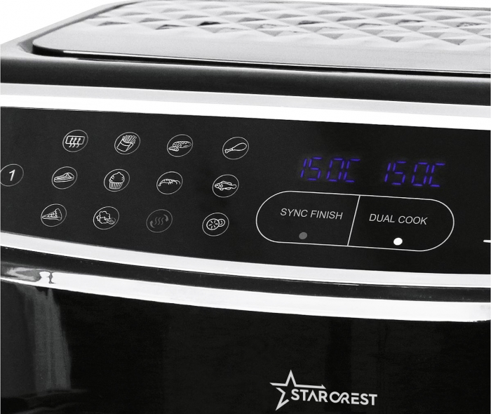 Friteuza cu aer cald STARCREST SFR-9024BK, 2400 W, Cos Dublu, 9 litri, Termostat 80 - 200 °C, 12 programe, Negru [2]