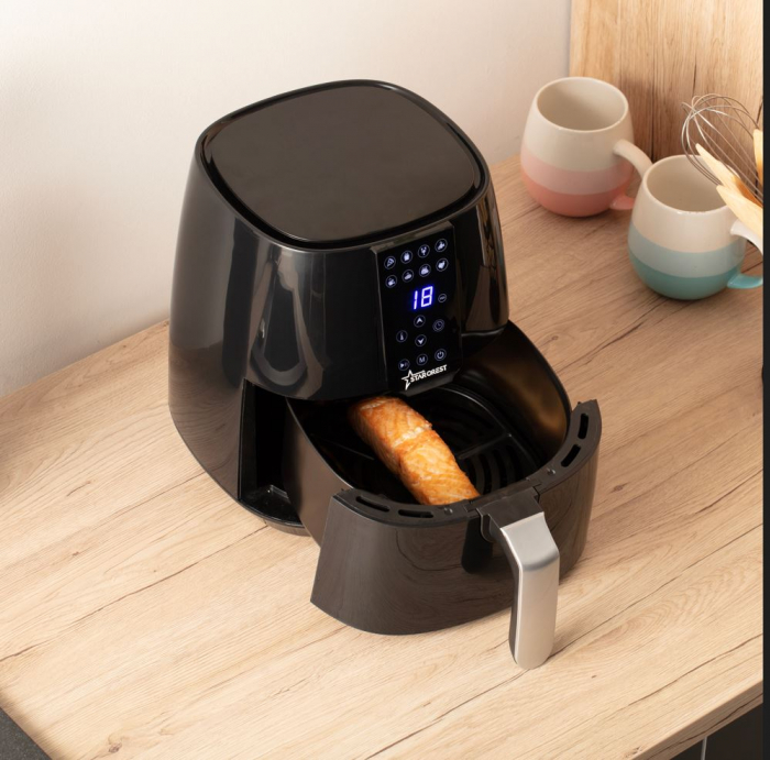 Friteuza digitala cu aer cald STARCREST SFR-3800BK, 1450 W, 3.8 litri, Termostat 80 - 200 °C, 8 programe predefinite, Negru [5]