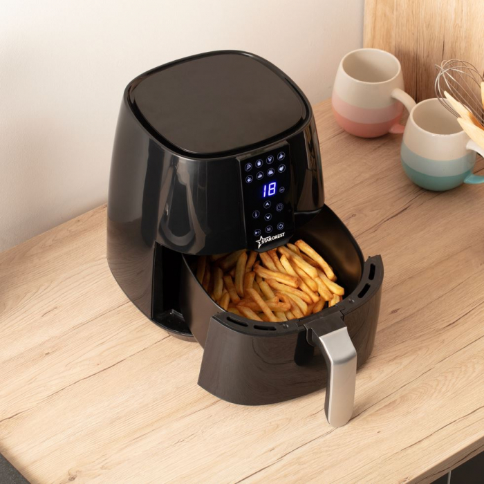 Friteuza digitala cu aer cald STARCREST SFR-3800BK, 1450 W, 3.8 litri, Termostat 80 - 200 °C, 8 programe predefinite, Negru [4]