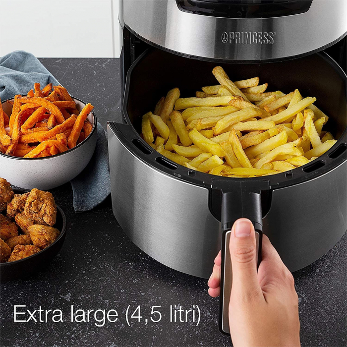 Friteuza Digitala cu aer cald XXL Princess 182026, 1500 W, , Argintiu [12]
