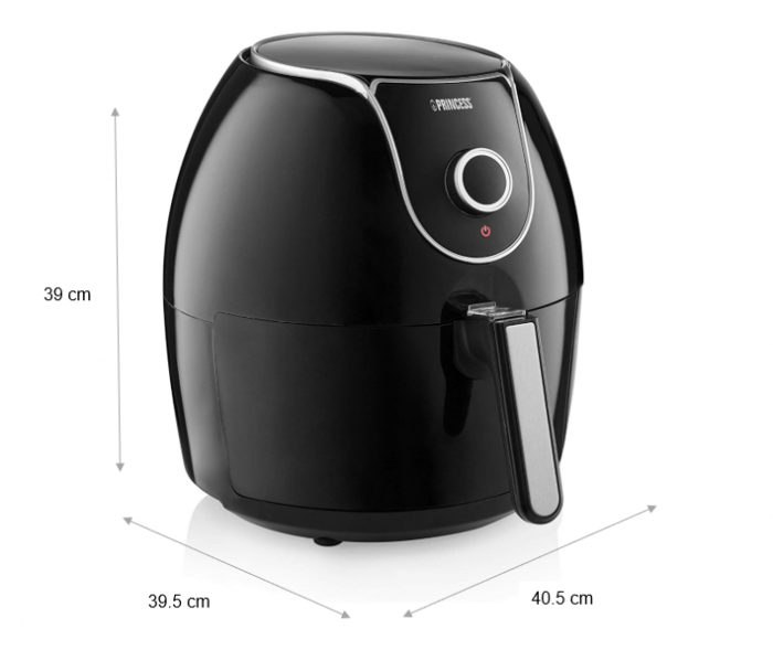 Friteuza digitala cu aer cald XXL Princess 182055, 1700 W, 5.2 litri, termostat reglabil 80 - 200°, Functii prajire, coacere, reincalzire, Negru [2]
