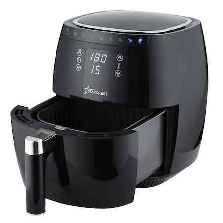Friteuza digitala fara ulei XL STARCREST SFR-3500, 1500 W, Cos 3.5 litri, Termostat 80 - 200 °C, 8 programe predefinite, Negru [6]