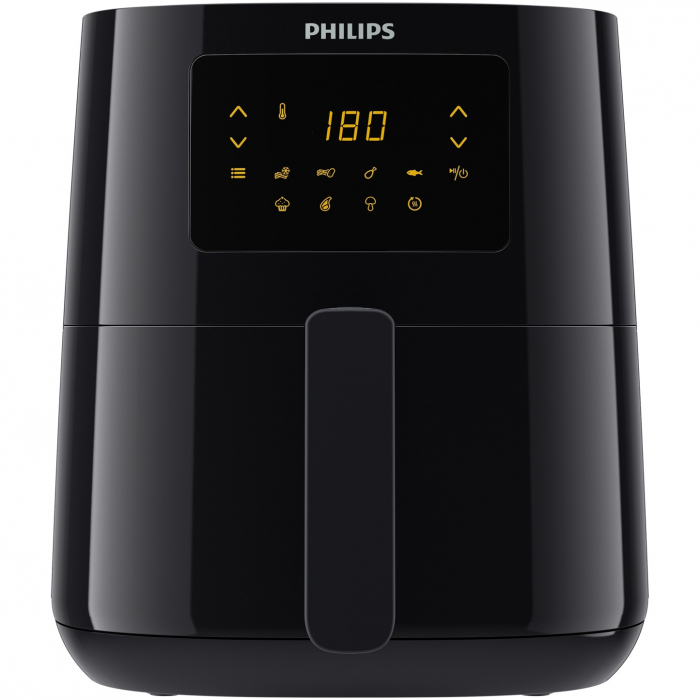 Friteuza fara ulei Philips Airfryer Essential Collection HD9252 90 compact digital, capacitate 4.1 L, afisaj digital, 7 setari presetate (cartofi congelati, carne, peste, functie de mentinere la cald