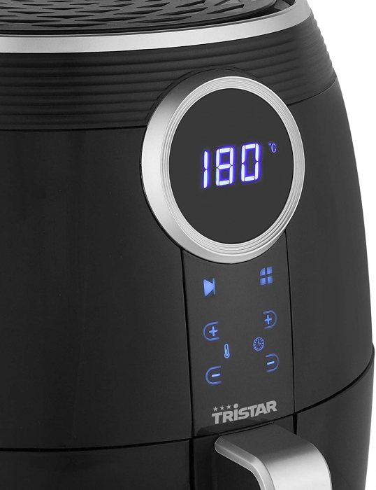 Friteuza fara ulei XXL Tristar FR-6956, 1500W, Capacitate 4.5 l, Control digital, Timer, Termostat reglabil 80-200 C, Negru [3]
