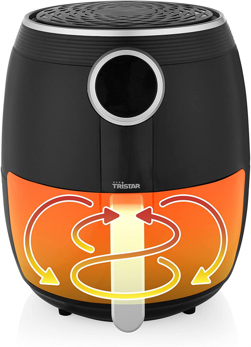 Friteuza fara ulei XXL Tristar FR-6956, 1500W, Capacitate 4.5 l, Control digital, Timer, Termostat reglabil 80-200 C, Negru [5]